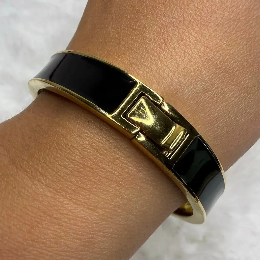 kate spade New York Black Gold Spade Bangle Bracelet - Picture 2 of 7